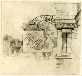 Ristin merkki Keys, St Neots, Cambridgeshire, 1881.