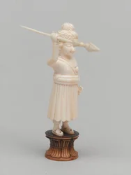 Musta sotilas, shakkinappula, Intia, noin 1820