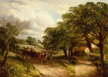 Carting Timber (öljy kankaalle)