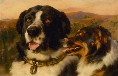 The Twa Dogs (öljy kankaalle)