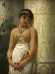 Egyptiläinen tyttö ja sistrum, 1886