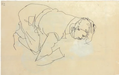 Erich Lederer profiilissa, kädestä päähän, 1912
