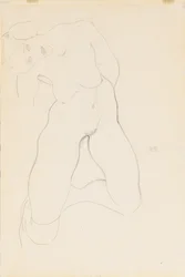 Polvistuva nainen, 1912
