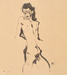 Miesten alaston omakuva, 1912.