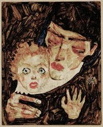 Mutter und Kind II (öljy puulle)