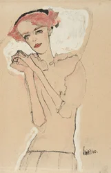 Naisen muotokuva, 1910 (värilitografia)