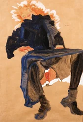 Makaava tyttö sinisessä mekossa, 1910
