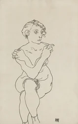 Istuva naisakti kädet ja jalat ristissä, 1918