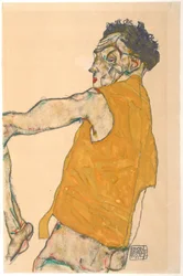 Omakuva keltaisessa liivissä, 1914