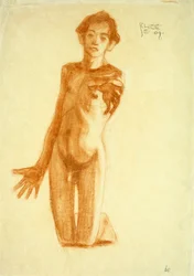 Nuori mies polvillaan, 1908