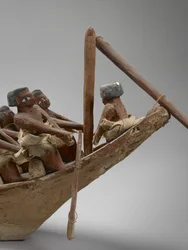 Hautausvenemalli, Beni Hasanista, luultavasti Keski-Britanniasta, n. 2060-1786, 107032:n sekamedian yksityiskohta