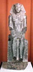 Amenemhat III:n patsas (dioriittigneissi)