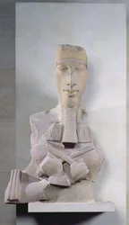 Amenophis IV:n (Akhenaten) Osiris-pilari Karnakista, Amarna-kaudelta, Uusi kuningaskunta, noin 1353-37 eKr. (hiekkakivi)