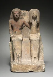 Istuvan parin patsas, noin 1479-1425 eaa