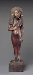 Lady Mi -patsas seisomassa, Medinet Ghurab, Amarna-kausi, Uusi kuningaskunta (puu)