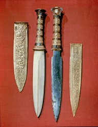 Kuninkaan kaksi tikaria Tutankhamonin haudasta (noin 1370-52 eKr.), Uusi valtakunta