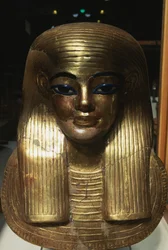 Yuyan kuolinnaamio, Yuya Tjuyan haudasta, Kuninkaiden laaksosta, Egypti, Egyptin sivilisaatio, Uusi valtakunta, XVIII dynastia.