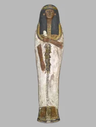 Talon rouvan arkku, Weretwahset, uudelleenkirjoitettu Bensuipetille, löydetty Thebesta, Uudesta kuningaskunnasta, noin 1292-1190 eKr. (maalattu puu) (katso myös 293507)
