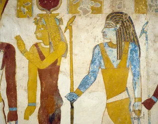 Seinämaalauksia Pa Nentwyn haudasta, Bahariya Oasis, Giza, Egypti. Egyptin sivilisaatio, 26. dynastia, 663-525 eKr.