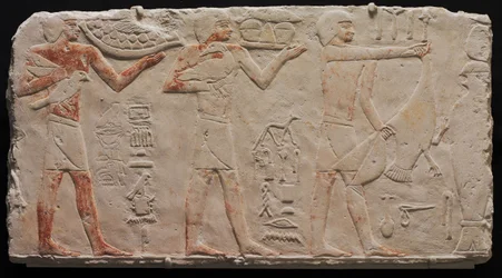Kolmen uhrintuottajan helpotus, Saqqara, noin 2311-2281 eaa.