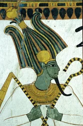 Muinainen Egypti, seinämaalaus, , Osiris, manalan herra, Sennedjemin hauta, Thebe, Deir el Medina