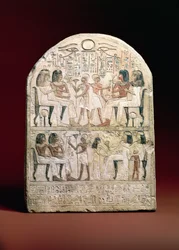 Hautausstela, 156 eKr. (maalattu kalkkikivi)