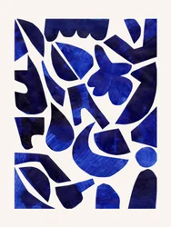Indigo-abstraktit muodot