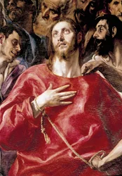 Kristuksen pilkkaaminen. Domenikos Theotokopoulos dit El Grecon maalaus (1540-1614)