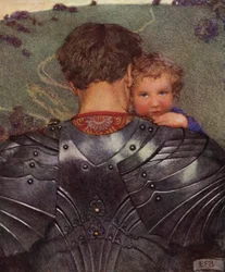 Vaikka leijona pellolla, karitsan puolestaan löydät hänet (väri litho)