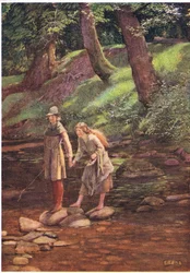 Rosalind ja Celia (litho)