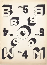 Taidelehti "Broom", n:o 5, numero 4, kansi, n:o 1921-1924 (litografia).