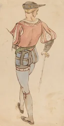 Opiskelu vanhan mestarin jälkeen, n. 1858.