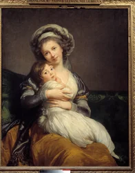 Madame Vigée-Lebrun ja hänen tyttärensä Jeanne Marie-Louise (1780-1819). 1789. Mitat: 1,05 x 0,84. Musée du Louvre, Pariisi