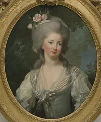 Ernestine Frederique, Croyn prinsessa - Croyn prinsessa Ernestine-Frederiquen muotokuva, kirjoittanut Vigee-Lebrun, Marie Louise Elisabeth (1755-1842). Öljy kankaalle. Koko: 74x60 cm. Tukholman kansallismuseo