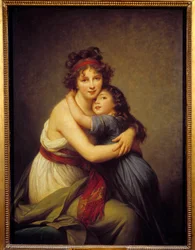 Madame Vigée-Lebrunin ja hänen Julie-nimellä tunnetun tyttärensä Jeanne-Lucie-Louisen (1780 - 1819) muotokuva