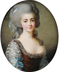 Oopperalaulaja Antoinette Saint-Hubertyn muotokuva 1756-1812, n. 1780