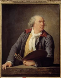 Taidemaalari Hubert Robertin (1733-1808) muotokuva. Marie Elisabeth Louise Vigee Le brunin (tai Vigee-Lebrunin tai Vigee Lebrunin) maalaus (1755-1842)