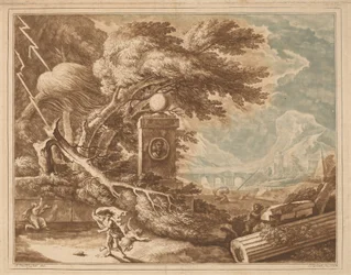 Sankarillinen myrskyinen maisema, 1724.