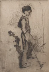 Poika kepillä, 1881-83.