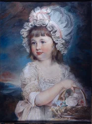 Lady Henrietta Cavendishin muotokuva (akvarelli ja liitu paperille)