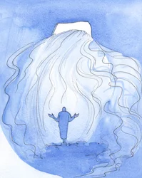 Sielu voi tervehtiä Kristusta pyhässä ehtoollisessa sanomalla: "Heitä valosi sisälle ja astu sisään (armon vuodatuksellasi)", 2001 (paperilla)
