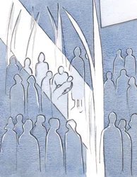 Kasteessa näin lapsen suojelusenkelin puhtaan, palavan, tulisen ilon, joka iloitsi jumalallisen elämän näkemisestä lapsen sielussa., 2000 (paperilla)