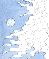 Jumaluuden suuren tulen "sydämessä" seisoo Kristuksen hahmo, kuin toinen Aadam, 2004 (paperilla)