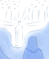 Rukouksen kautta meidät tuodaan hyvin lähelle taivaan pyhiä, ikään kuin taivaan lattia laskeutuisi. Jokainen uskon tekomme vie meidät entistä lähemmäksi, 2002 (paperilla)