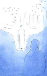 Rukouksen kautta meidät tuodaan hyvin lähelle taivaan pyhiä, ikään kuin taivaan lattia laskeutuisi. Jokainen uskon tekomme vie meidät entistä lähemmäksi, 2002 (paperilla)