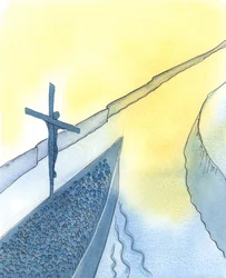 Kristuksen uhrin voimalla pyhän messun aikana Kristus lävistää taivaan ja tuo meidät kaikki lähemmäksi Isää - aivan kuten silloin, kun suuri laiva saapuu suistoon tuodakseen kallisarvoisen lastinsa kotiin.