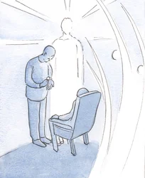 Kristus ei jätä meitä rauhaan sairauksissamme ja ongelmissamme, vaan tulee luoksemme sakramentissa enkeleiden mukana., 2001 (paperilla)