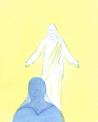 Kristus katsoi minua valtavalla rakkaudella ja hellyydellä, kun ilmaisin katumukseni ja rakkauteni, 2003 (paperilla)