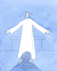 Kristus puhui minulle kaikista apua tarvitsevista ihmisistä sydämessäni ja kaikista muista huolenaiheistani, 2004 (paperilla)