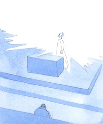 Kristus puhui minulle pyhäkössä, jossa hän oli läsnä tabernaakkelissa, 2004 (akvarelli paperille).